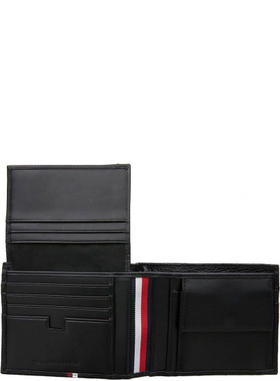 Duży Portfel Męski TOMMY HILFIGER Corporate Leather Cc AM0AM04809 002