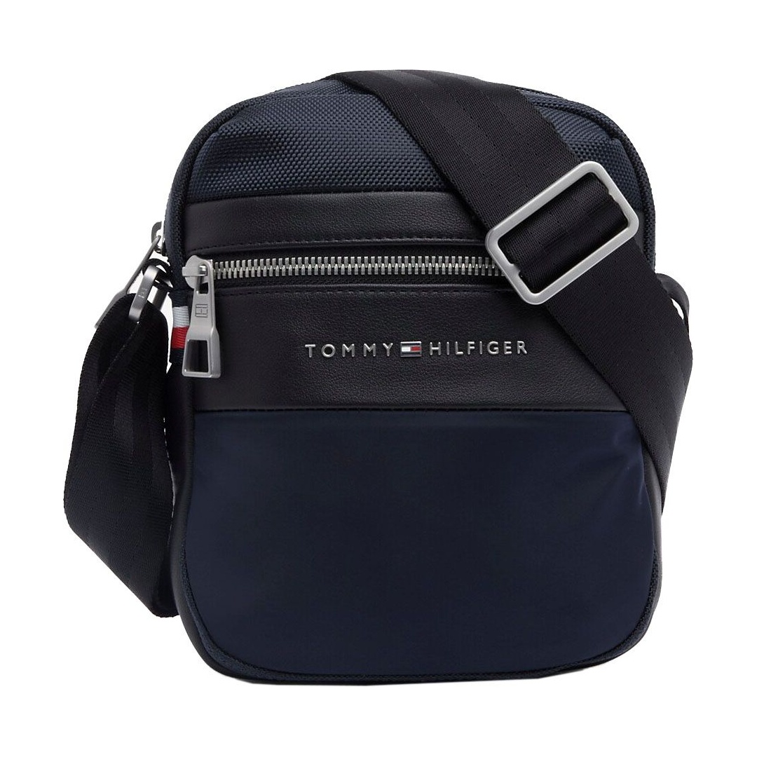 Granatowa Listonoszka Męska TOMMY HILFIGER Nylon Mix Mini Reporter
