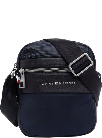 Granatowa Listonoszka Męska TOMMY HILFIGER Nylon Mix Mini Reporter
