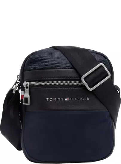 Granatowa Listonoszka Męska TOMMY HILFIGER Nylon Mix Mini Reporter