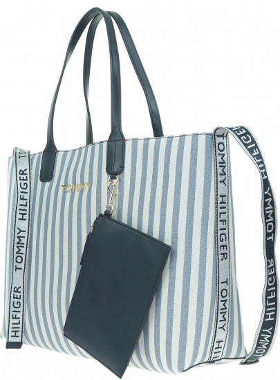 Torebka Damska TOMMY HILFIGER Iconic Tommy Tote Glitter AW0AW06910 901
