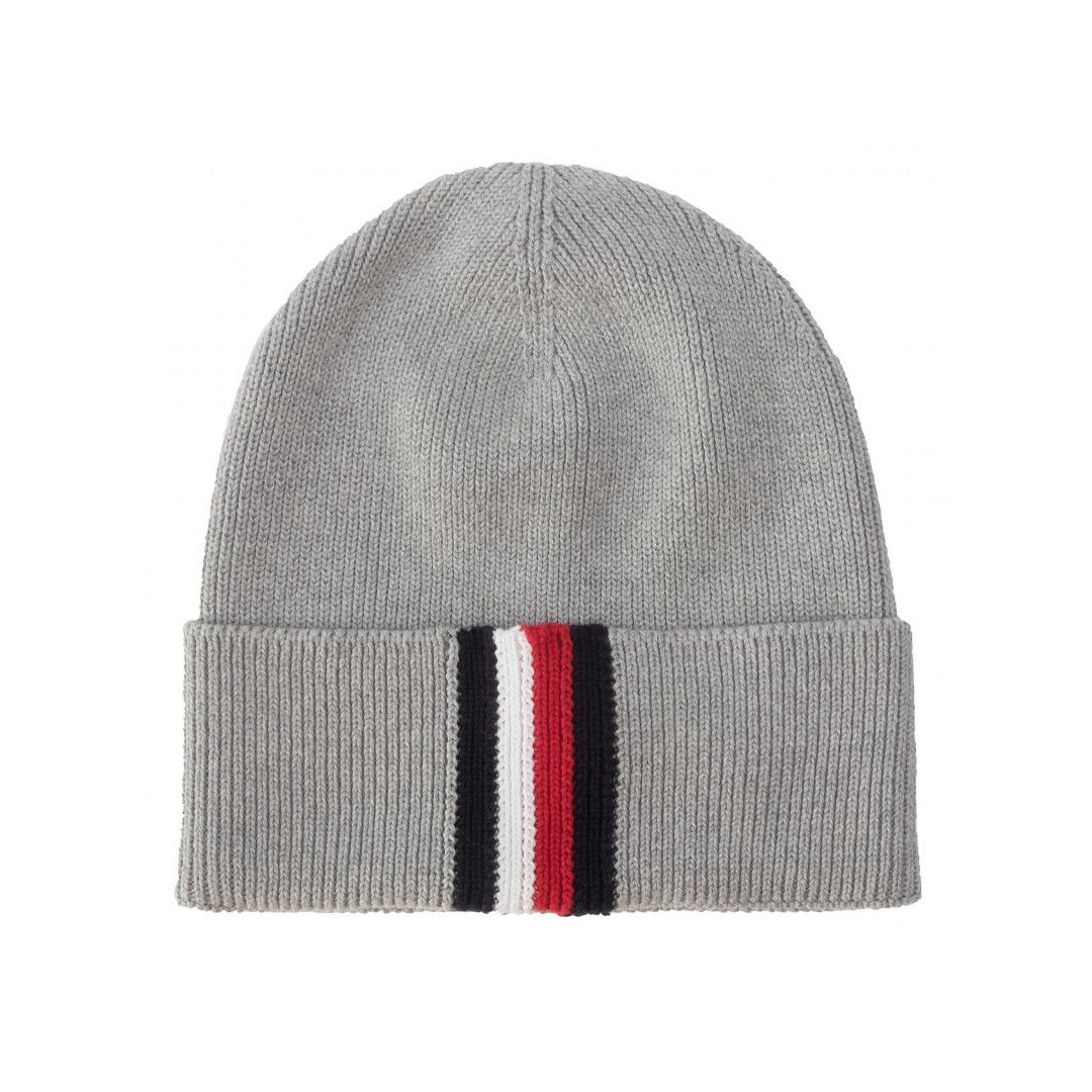 Szara Zimowa Czapka TOMMY HILFIGER Corporate Pima Cotton Beanie AM0AM04848