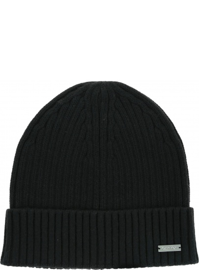 Czarna Czapka Zimowa CALVIN KLEIN JEANS Basic Rib Beanie K50K505006 BDS