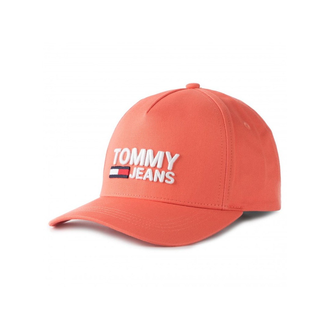 Pomarańczowa Czapka z Daszkiem TOMMY HILFIGER Tjw Logo Cap AW0AW07037 674
