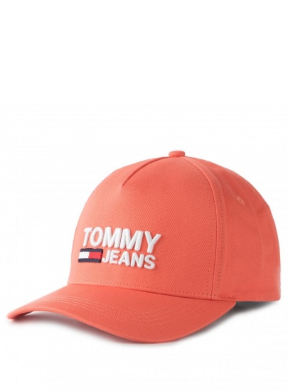 Pomarańczowa Czapka z Daszkiem TOMMY HILFIGER Tjw Logo Cap AW0AW07037 674