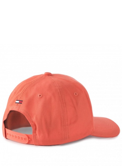 Pomarańczowa Czapka z Daszkiem TOMMY HILFIGER Tjw Logo Cap AW0AW07037 674