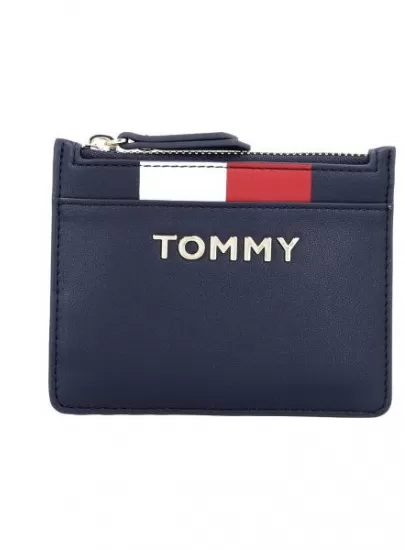 Mały Portfel Damski TOMMY HILFIGER Th Corporate Mini Cc AW0AW06954 413