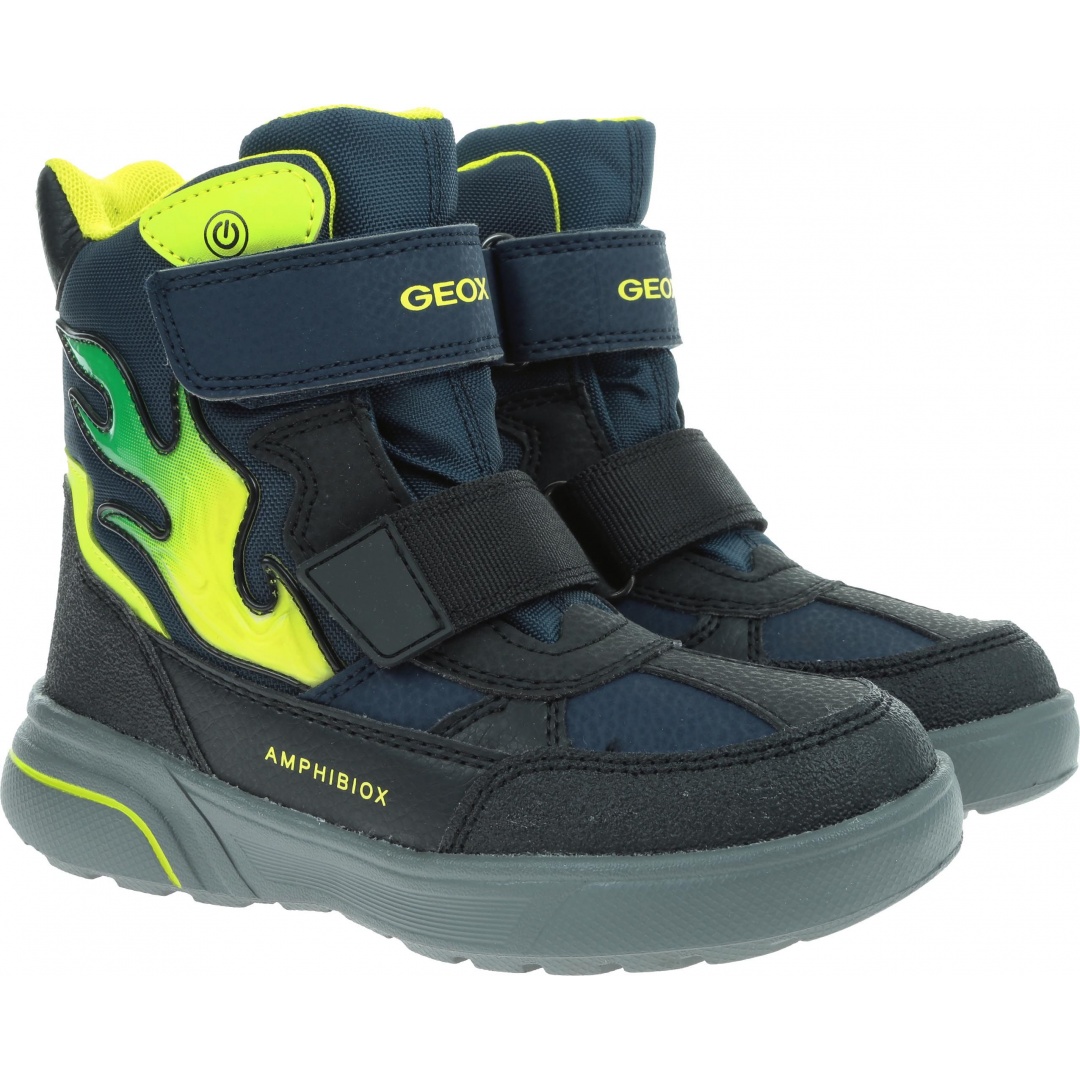 Śniegowce GEOX J Sveggen B Abx D J947UD 0CEFU CF43S M Navy/Lime Green