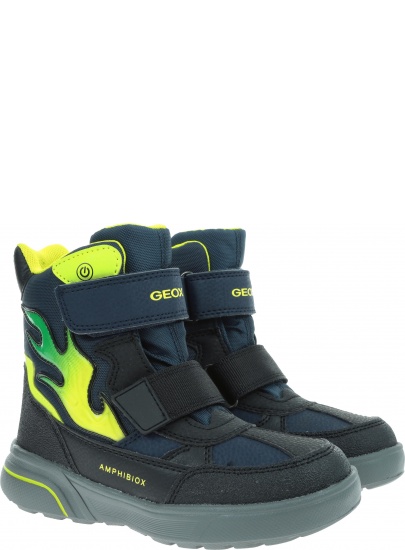 Śniegowce GEOX J Sveggen B Abx D J947UD 0CEFU CF43S M Navy/Lime Green