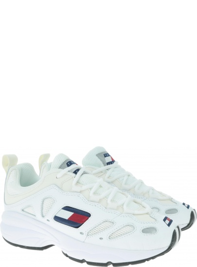 Białe Sneakersy Tommy Hilfiger Tommy Jeans Retro Sneaker EN0EN00584 100