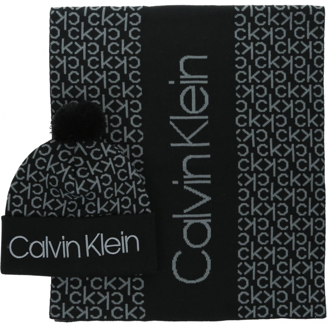 Zestaw Szalik i Czapka CALVIN KLEIN JEANS Ind. Mono Giftpack Beanie+Scarf