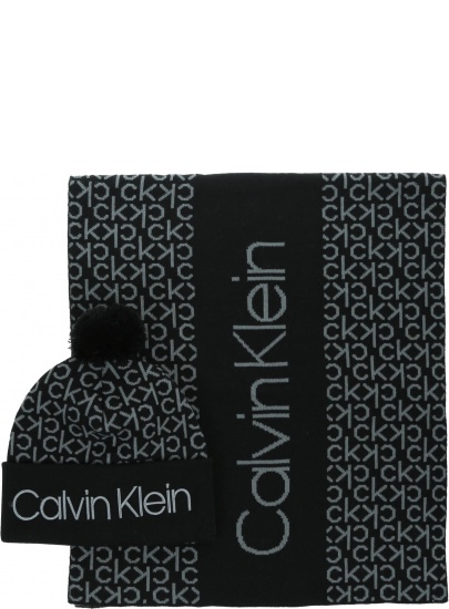 Zestaw Szalik i Czapka CALVIN KLEIN JEANS Ind. Mono Giftpack Beanie+Scarf