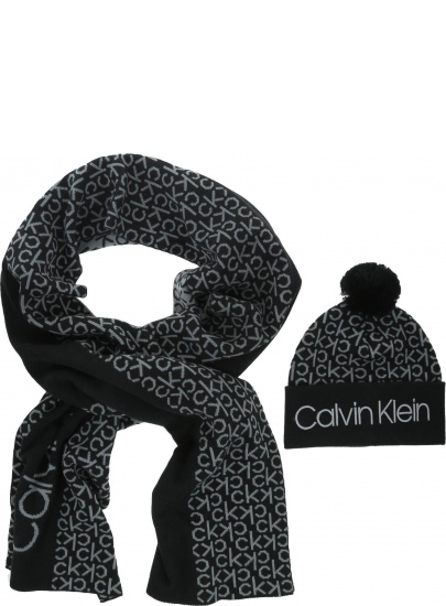 Zestaw Szalik i Czapka CALVIN KLEIN JEANS Ind. Mono Giftpack Beanie+Scarf