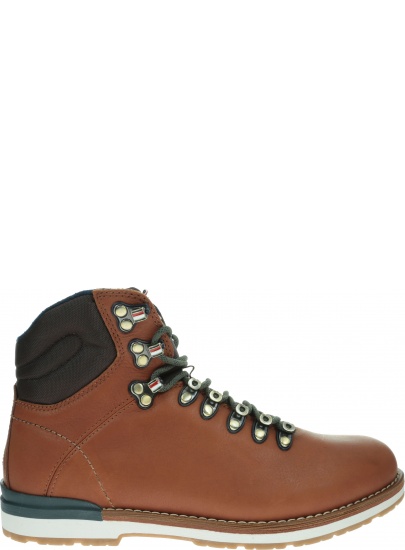 Trapery TOMMY HILFIGER Outdoor Hiking Lace Leather Bott FM0FM02416 Brandy