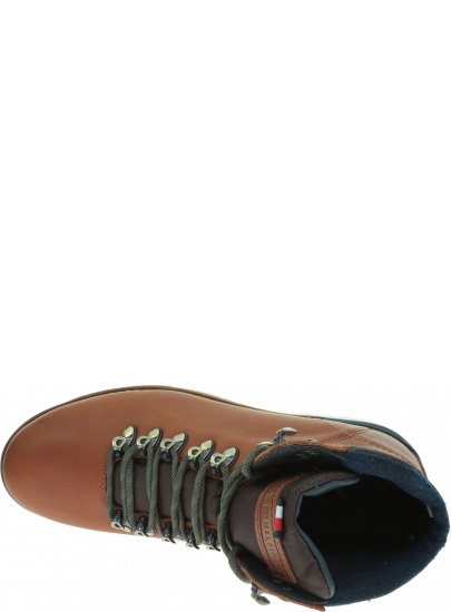 Trapery TOMMY HILFIGER Outdoor Hiking Lace Leather Bott FM0FM02416 Brandy