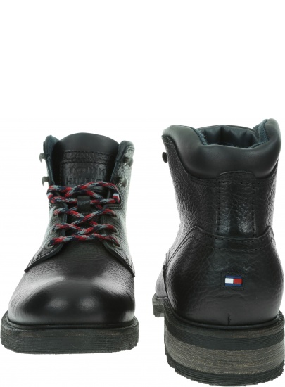 Trzewiki TOMMY HILFIGER Winter Textured Leather Boost FM0FM02430 Black 990