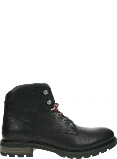 Trzewiki TOMMY HILFIGER Winter Textured Leather Boost FM0FM02430 Black 990