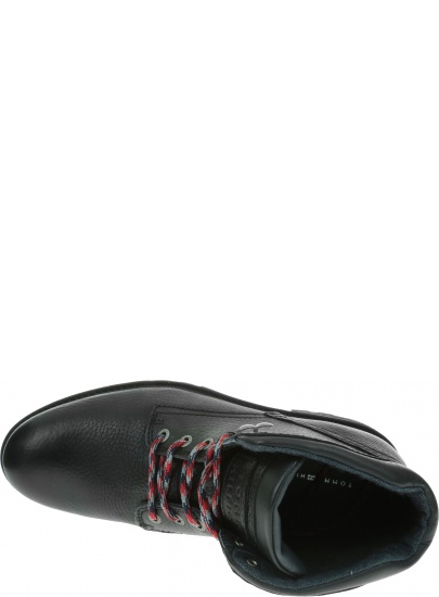 Trzewiki TOMMY HILFIGER Winter Textured Leather Boost FM0FM02430 Black 990