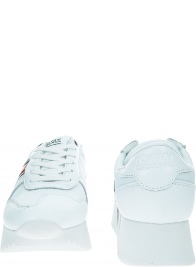 Białe Sneakersy TOMMY JEANS Corporate Sneaker EN0EN00695 White YBS