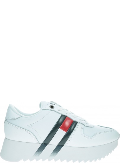 Białe Sneakersy TOMMY JEANS Corporate Sneaker EN0EN00695 White YBS