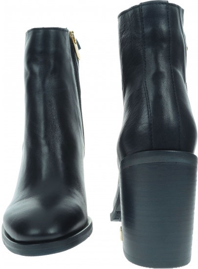 Granatowe Botki TOMMY HILFIGER Mono Color Heeled Boot FW0FW04279 Navy