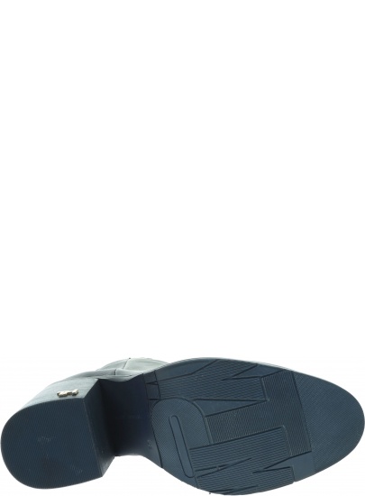 Granatowe Botki TOMMY HILFIGER Mono Color Heeled Boot FW0FW04279 Navy