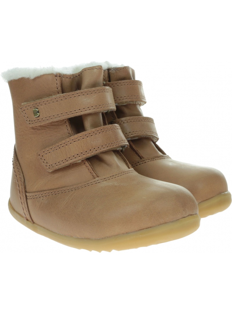 Brązowe Botki BOBUX 728007 Classic Aspen Caramel (Wodoodporny, Wełna