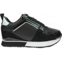 Czarne Sneakersy TOMMY HILFIGER Leather Wedge Sneaker FW0FW04420 990