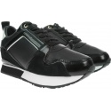 Czarne Sneakersy TOMMY HILFIGER Leather Wedge Sneaker FW0FW04420 990