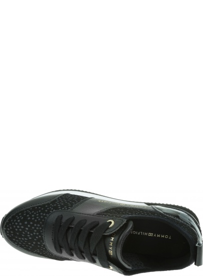 Czarne Sneakersy TOMMY HILFIGER City Iconic Knitted Sneaker FW0FW04306 990