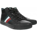 Czarne Trampki TOMMY HILFIGER Flag Detail Leather Sneaker High FM0FM02371