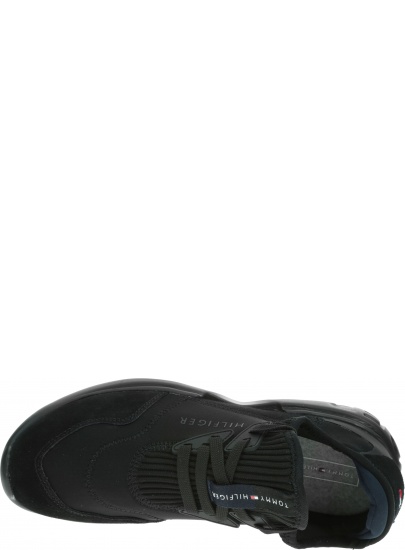 Czarne Sneakersy TOMMY HILFIGER Corporate Mix Modern Runner FM0FM02382 990