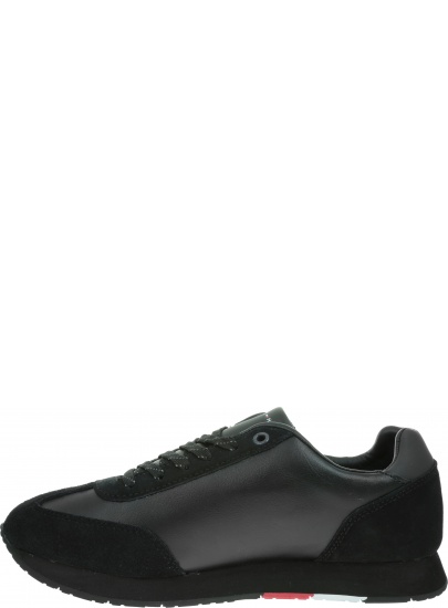 Czarne Sneakersy TOMMY HILFIGER Corporate Leather Flag Runner FM0FM02380
