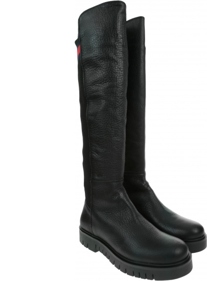 Czarne Kozaki TOMMY HILFIGER Flag Sock Tommy Jeans Boot EN0EN00661 990