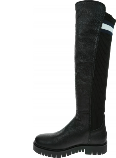 Czarne Kozaki TOMMY HILFIGER Flag Sock Tommy Jeans Boot EN0EN00661 990