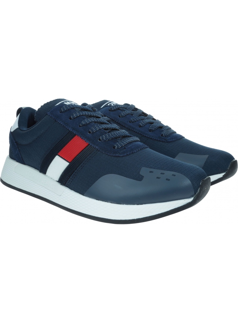 Granatowe Sneakersy TOMMY HILFIGER Flag Flexi Tommy Jeans Sneaker