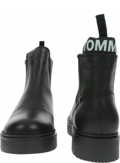Czarne Sztyblety TOMMY HILFIGER Padded Tongue Chelsea Boot EN0EN00620 990