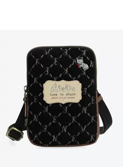 Listonoszka Etui na Telefon ANEKKE Couture BOLSO PEQUEÑO EN TONO NEGRO LE