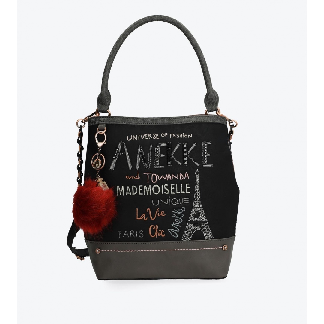 Torebka ANEKKE GORGEOUS BLACK EMBROIDERED TOTE BAG 29885-48COC