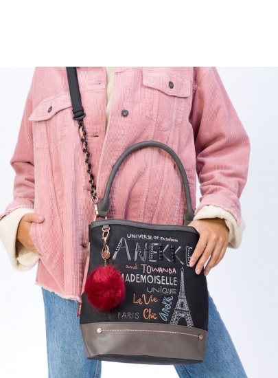 Torebka ANEKKE GORGEOUS BLACK EMBROIDERED TOTE BAG 29885-48COC
