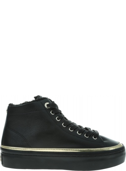 Czarne Sneakersy TOMMY HILFIGER Midcut Cosy Leather Sneaker FW0FW04536 BDS