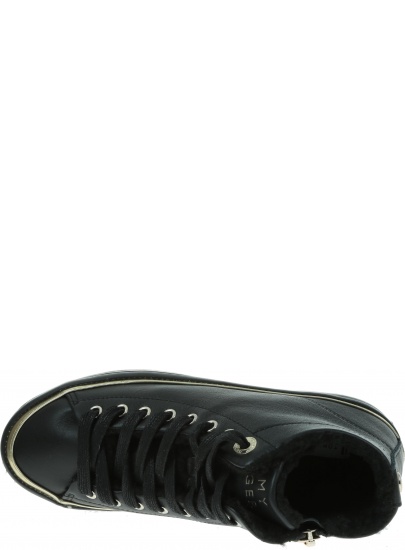 Czarne Sneakersy TOMMY HILFIGER Midcut Cosy Leather Sneaker FW0FW04536 BDS