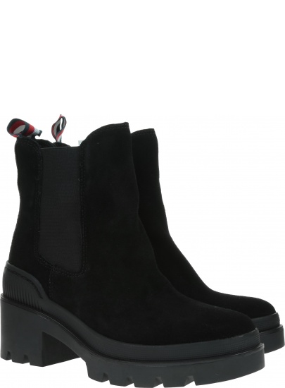Czarne Botki TOMMY HILFIGER Sporty Chunky Chelse FW0FW04417 BDS