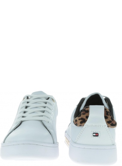 Białe Sneakersy TOMMY HILFIGER Branded Leo Print Sneaker FW0FW04301 YBS