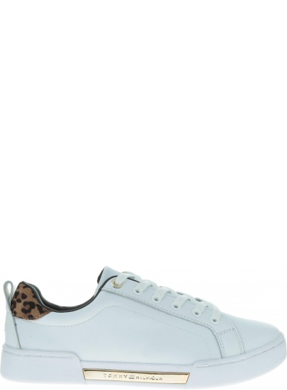 Białe Sneakersy TOMMY HILFIGER Branded Leo Print Sneaker FW0FW04301 YBS