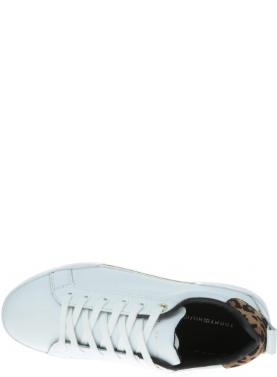 Białe Sneakersy TOMMY HILFIGER Branded Leo Print Sneaker FW0FW04301 YBS