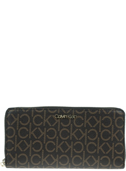 Duży Portfel Damski CALVIN KLEIN Ck Must Lrg Ziparound Mono K60K605894 0HD