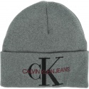 Szara Zimowa Czapka CALVIN KLEIN JEANS J Basic Knitted Beanie K60K605818