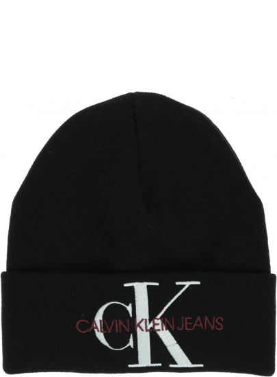 Czarna Zimowa Czapka CALVIN KLEIN JEANS J Basic Women Knitted Beanie
