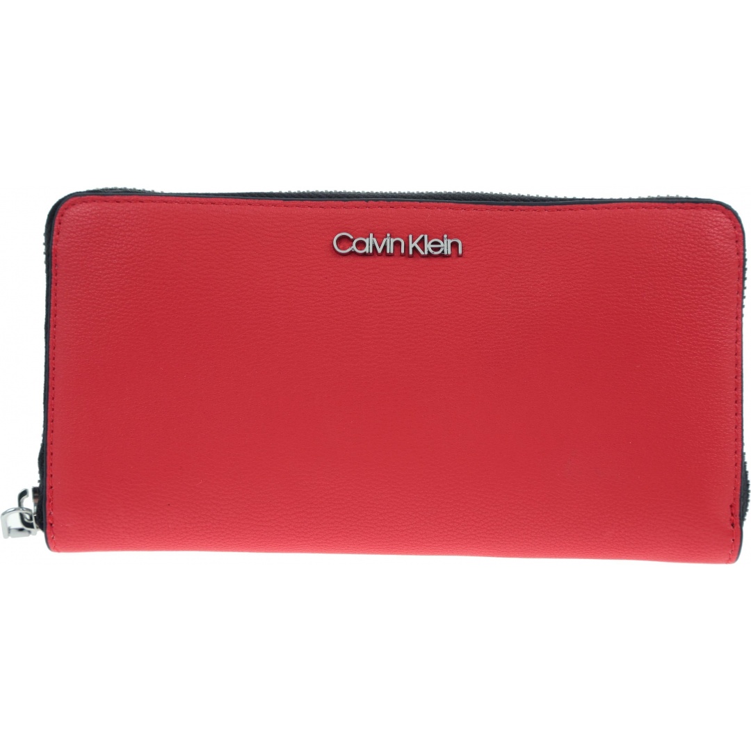 Duży Portfel Damski CALVIN KLEIN Ck Must Large Ziparound K60K605675 XA8
